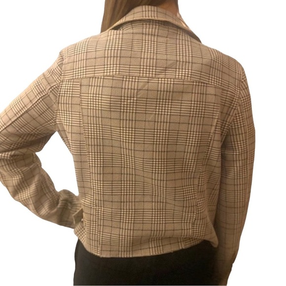 BLANK NYC Plaid Moto Zippered Jacket, size Small - Picture 2 of 9